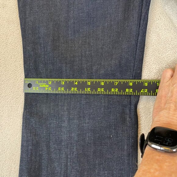 Talbots Womens Heritage Jeans 10P/30 Flared Casual Retro Blue Denim Dark Wash - Picture 5 of 14